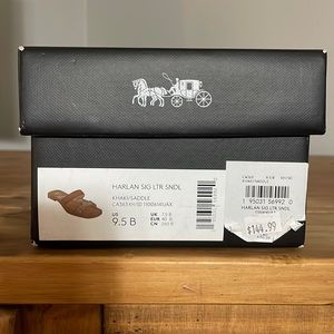 Coach Harlan SIG LTR SNDL NWT Khaki/Saddle 9.5